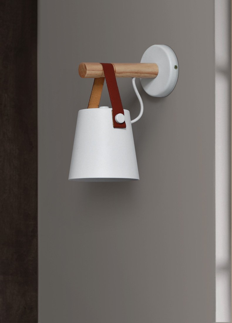 Nordic Wooden Hanging Wall Lamp